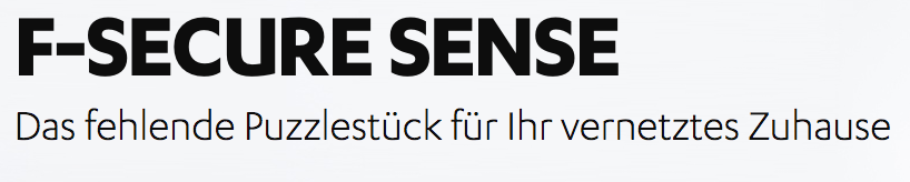 F-Secure SENSE - Das fehlende Puzzlestück für Ihr vernetztes Zuhause